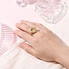 Rhombus Brass Micro Pave Clear Cubic Zirconia Adjustable Ring Settings KK-D378-34G-5