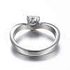 Mother's Day Rings 316 Surgical Stainless Steel Rings RJEW-F054-01P-19mm-3