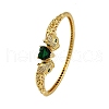 Rack Plating Brass Micro Pave Cubic Zirconia Hinged Bangles BJEW-H624-03G-4
