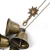 Iron Bell & Alloy Key Charm Hanging Ornaments HJEW-JM03429-03-5
