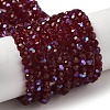 Electroplate Transparent Glass Beads Strands EGLA-A035-T4mm-L02-1
