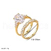 925 Sterling Silver Micro Pave Cubic Zirconia Stackable Finger Rings UD9472-3-2