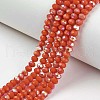 Electroplate Opaque Solid Color Glass Beads Strands EGLA-A034-P2mm-L03-1