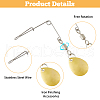 50Pcs 2 Colors 304 Stainless Steel Hook Trigger HJEW-FH00023-4