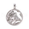 Non-Tarnish 201 Stainless Steel Pendants STAS-G273-06P-1
