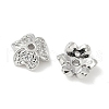 Brass Micro Pave Clear Cubic Zirconia Bead Cap KK-V015-15P-1