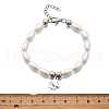 304 Stainless Steel Elephant Charm Bracelets for Women BJEW-C098-13P-5
