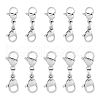 Unicraftale 20Pcs 2 Styles 304 Stainless Steel Double Lobster Claw Clasps STAS-UN0044-47-1