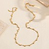 Elegant Vintage Hollow Stainless Steel Link Chain Necklaces for Women WE8601-8-1