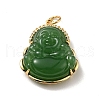 Natural Dyed Jade Pendants KK-C242-06G-03-1