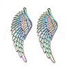 Rack Plating Rainbow Color Alloy Big Pendants PALLOY-N163-172A-2