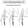Gorgecraft 3Pcs 3 Style Interchangeable Alloy Snap Button Necklace Making FIND-GF0004-96-2