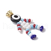 Baking Paint Glass Seed Beaded Human Pendants PALLOY-MZ00653-02-3