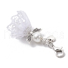 Handmade Glass Imitation Pearl Beaded and Polyester Wedding Dress Pendant Decorations Sets HJEW-MZ00257-5