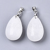 Natural White Jade Pendants G-N0326-023F-2