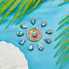 BENECREAT 10Pcs Natural Abalone Shell/Paua Shell Beads SSHEL-BC0001-21-3