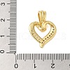Rack Plating Brass & Clear Cubic Zirconia Pendants KK-S372-26G-3