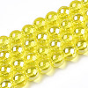 Electroplate Transparent Glass Beads Strands GLAA-T032-T8mm-AB12-1