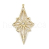 Brass Micro Pave Cubic Zirconia Pendants KK-M322-46G-1