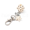 Starfish & Round Synthetic Turquoise Pendant Decorations HJEW-JM03276-6