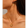 Heart Sun 304 Stainless Steel Pendant Necklaces & Dangle Earrings Sets FS-WGE9EFA-01-2