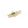 Brass Micro Pave Cubic Zirconia Pendants ZIRC-I356-17G-A09-2
