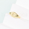 Brass Micro Pave Clear Cubic Zirconia Cuff Rings for Women RJEW-U048-01G-3