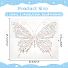 WADORN 4 Sheets 2 Colors Butterfly Hotfix Rhinestone DIY-WR0003-89-2