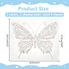 WADORN 4 Sheets 2 Colors Butterfly Hotfix Rhinestone DIY-WR0003-89-2