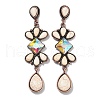 Alloy Synthetic Turquoise Dangle Stud Earrings EJEW-U053-05R-4