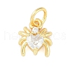 Brass Micro Pave Cubic Zirconia Pendants KK-S390-03G-03-1