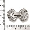 Rack Plating Flower Brass Micro Pave Clear Cubic Zirconia Fold Over Clasps KK-H512-06P-3