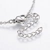 304 Stainless Steel Pendant Necklaces NJEW-K107-23A-3
