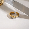 304 Stainless Steel Adjustable Cuff Rings RJEW-Z091-02GP-1