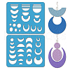 2Pcs 2 Style Acrylic Earring Handwork Template DIY-WH0573-001-1