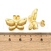 Brass Stud Earrings EJEW-H158-05A-G-5