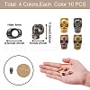 Yilisi 40Pcs 4 Colors Alloy European Beads FIND-YS0001-02-3