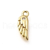 Brass Micro Pave Clear Cubic Zirconia Charms KK-M313-43G-1