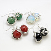 Fashion Gemstone Earrings EJEW-E002-M-1