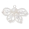 Seed Beads & Glass Pearl Beaded Charms PALLOY-MZ00336-05-1