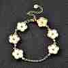 304 Stainless Steel Link Bracelets for Women BJEW-P354-03A-G-1