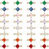 CHGCRAFT Transparent Glass Links Connectors GLAA-CA0001-08-1