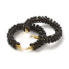 Glass Seed Beaded Hoop Earrings for Women EJEW-C003-02J-RS-2