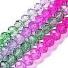 Transparent Painted Glass Beads Strands X1-DGLA-A034-T8mm-A06-2