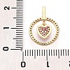 Brass Micro Pave Cubic Zirconia Pendants KK-N261-23B-G-3