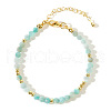 Faceted Natural Amazonite Round Beaded Bracelets for Women SO7261-3-1