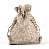 Burlap Packing Pouches Drawstring Bags ABAG-Q050-10x14-01-2