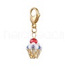 Glass Seed Beaded Pendant Decorations HJEW-MZ00188-3