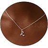 Fashionable Brass Letter Heart Pendant Necklaces for Women FS-WGD0E1D-44-1