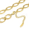 Ion Plating(IP) 304 Stainless Steel Oval Link Chain Necklaces for Women NJEW-K276-04A-G-2